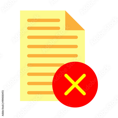 Denied Vector Flat Icon Design