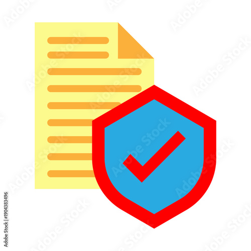Protected Vector Flat Icon Design