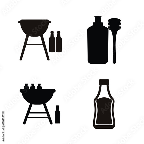 Iconic barbecue and beverage setups for outdoor gatherings