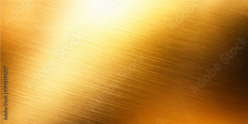 Brushed gold metal background featuring a shiny metallic texture with a polished steel plate pattern and a textured aluminum surface for a sleek golden backdrop design