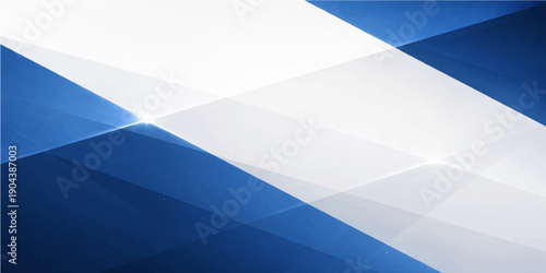 An abstract blue background featuring 3d origami airplane vector art with light shadows and a curled paper sheet corner design for a blank business office template