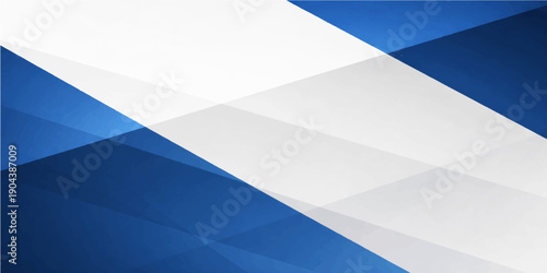 An abstract blue background featuring a 3d origami airplane vector design with sharp lines and paper texture for a professional business concept template