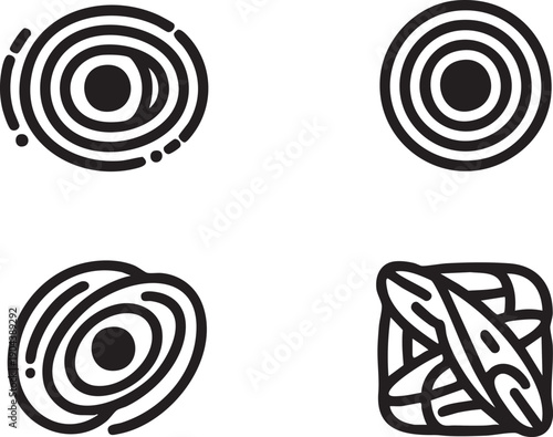 Black and white abstract vector graphics: circle, ellipse, and geometric designs eps silhouette