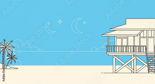 lifeguard hut on the beach