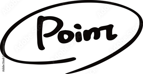 装飾された手描きのPoint の文字のイラスト