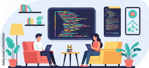 Diverse pair coding in comfortable living room