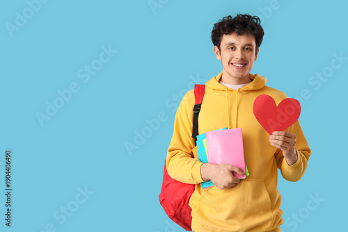 Handsome young male student...