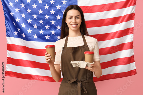 Young female barista with U...