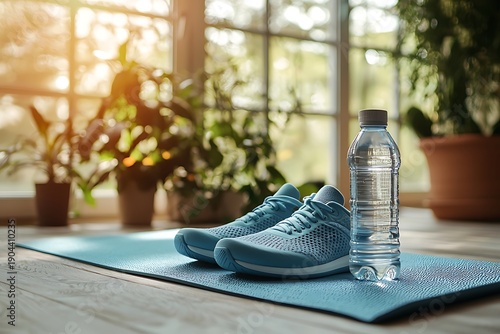 Modern Fitness Lifestyle Still Life With Workout Gear picture