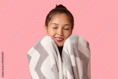 Beautiful young happy Asian...