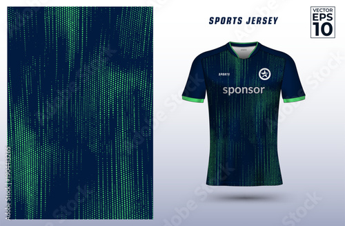 T shirt sport jersey design template with halftone pattern for soccer jersey. Sportswear uniform in front view. vector Illustration