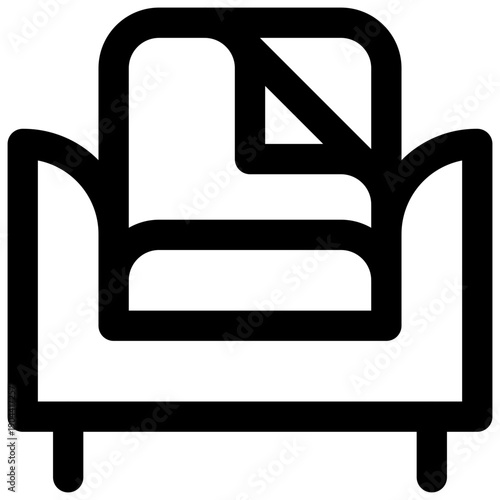 Upholstery. Editable stroke vector icon.