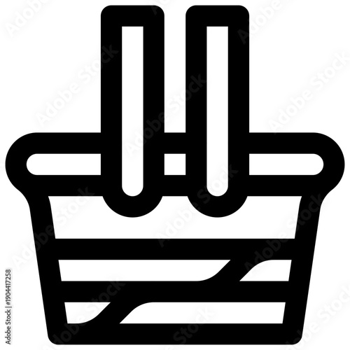 Basket weaving. Editable stroke vector icon.