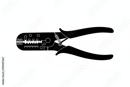 Precision Wire Stripper: A high-quality wire stripper, designed for precision and efficiency in electrical work. It's a close-up, illustrating the tool's design and functionality.