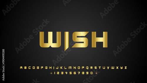 WISH, Abstract sport modern alphabet logo font. Typography bold typeface design for sport, technology, fashion, digital, future creative logos fonts. vector illustration