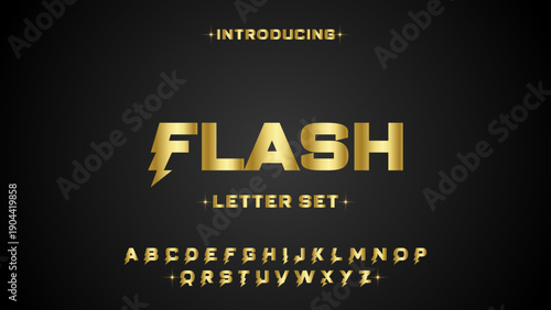 FLASH, Abstract sport modern alphabet logo font. Typography bold typeface design for sport, technology, fashion, digital, future creative logos fonts. vector illustration