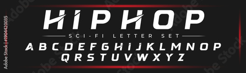 HIPHOP, Abstract sport modern alphabet logo font. Typography bold typeface design for sport, technology, fashion, digital, future creative logos fonts. vector illustration