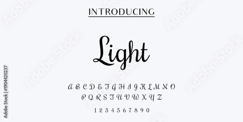 Light, Elegant alphabet beauty logo font. Classic beautiful Modern luxury Serif Letter Minimal Fashion. Typography decoration logotype fonts, wedding, logos. vector illustration