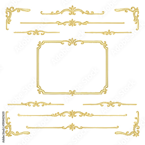 高級感のある華奢ゴールドフレームセット