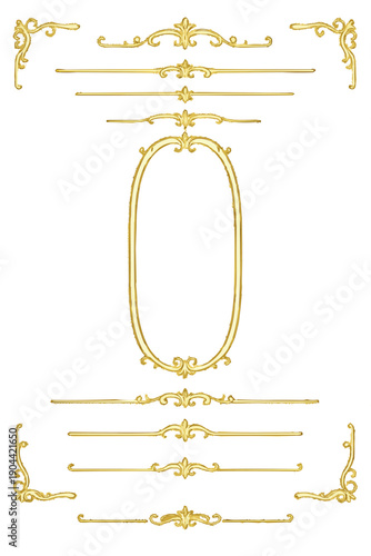 高級感のある華奢ゴールドフレームセット