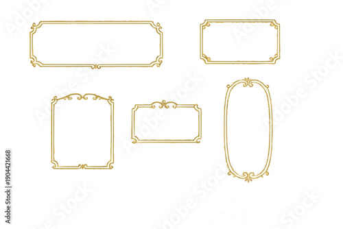 高級感のある華奢ゴールドフレームセット