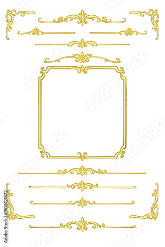 高級感のある華奢ゴールドフレームセット