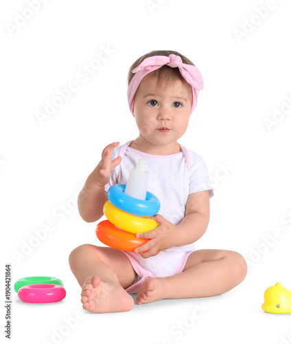 Cute baby playing with toys...