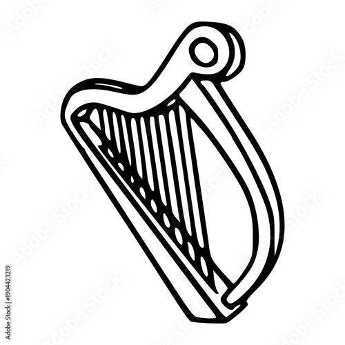 string instrument icon for orchestra or concert design