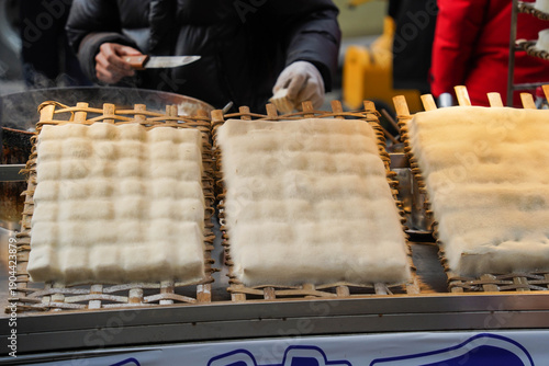 Photos Close up of Hairy Tofu (Mao Doufu) in Chengdu street.