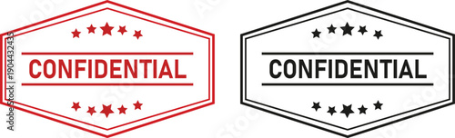 Confidential rubber stamp. Grunge design with dust scratches. Effects can be easily removed for a clean, crisp look. Color is easily changed.