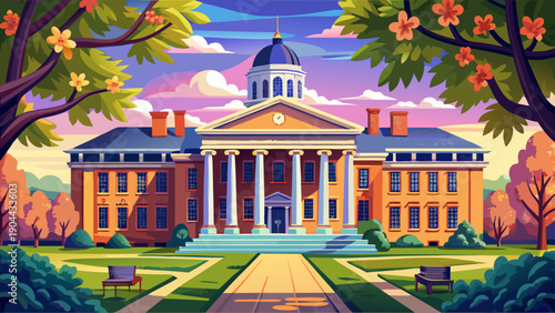 Very beautiful exterior view of Woolsey Hall, Yale University’s grand auditorium, highlighting Beaux-Arts architecture and its cultural significance within the historic academic campus.