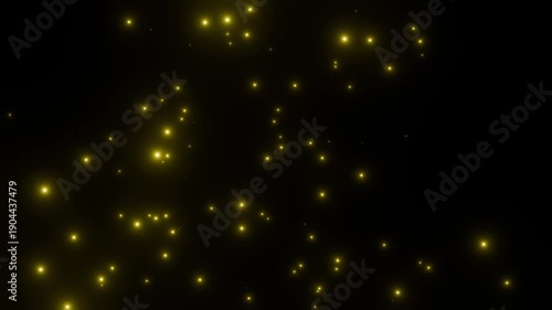 次々と飛んでくる無数の黄色の粒子