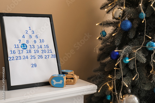 Calendar with highlighted d...