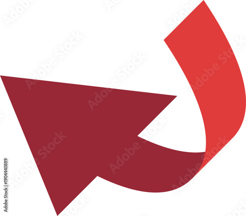 Red arrow icon pointing left turning back