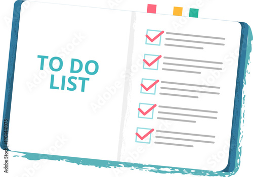 To do list notebook organizing daily completed tasks