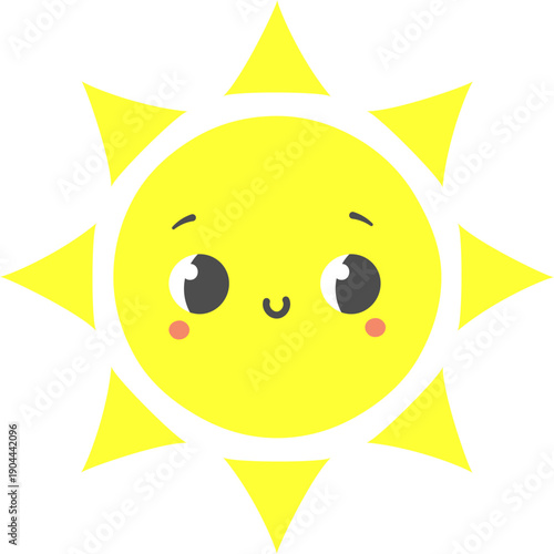 Happy cartoon sun bringing warmth and joy
