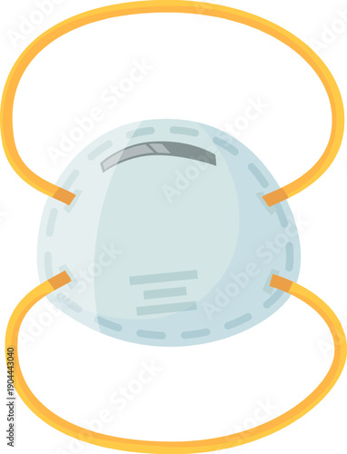 N95 respirator face mask providing respiratory protection