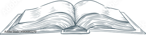 Open book pages showing knowledge and learning