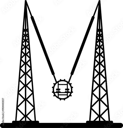 Slingshot extreme thrill ride amusement park graphic