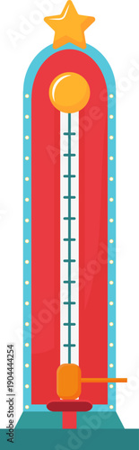 Carnival strength game testing power and aiming high