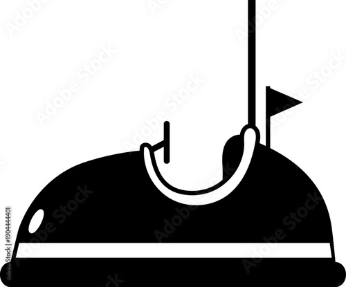 Bumper car vector symbol on a white background