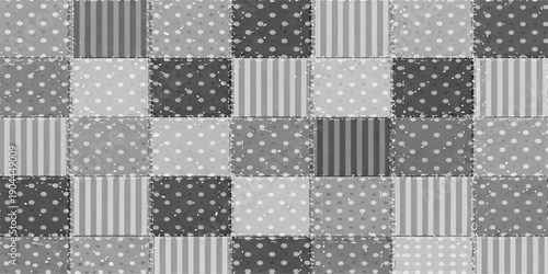 Vintage geometric vector seamless pattern featuring a pink checkered square texture for retro textile fabric wallpaper and tablecloth design