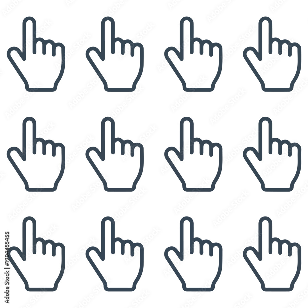 Obraz premium Finger hand icon graphic vector design illustration