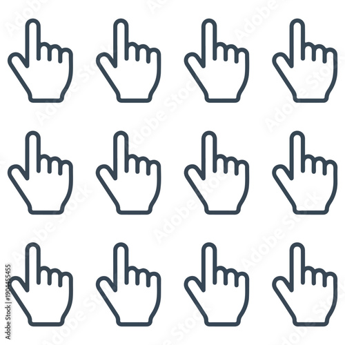 Finger hand icon graphic vector design illustration