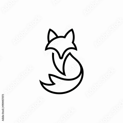 Simple fox logo design element for branding and marketing