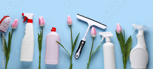 Cleaning supplies with tool...