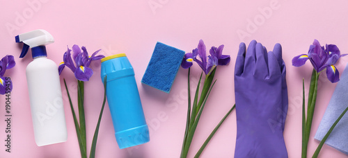 Cleaning supplies with tool...