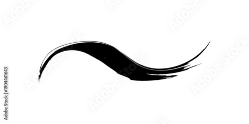 vector black line, grunge brush strokes ink paint isolated on white background. eps10