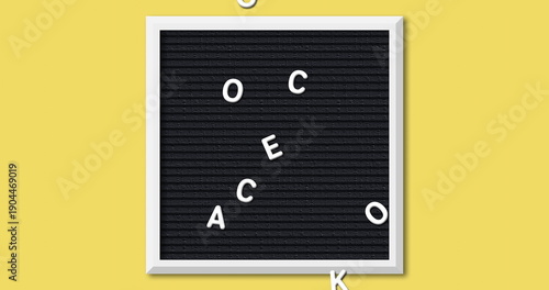 Welcome back to school text on letter board 4k