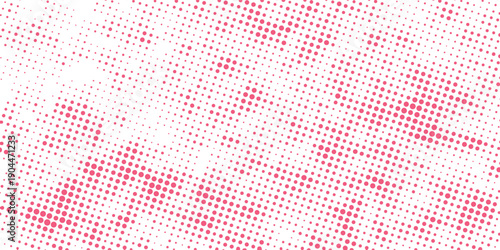 Modern abstract halftone background featuring pink dots on white, representing creativity, elegance, and visual rhythm.